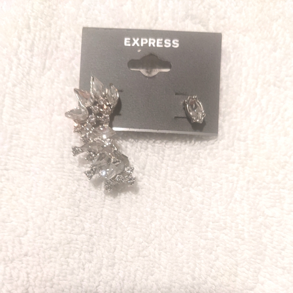 Rhinestone Earring Set